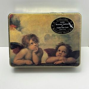 Vintage 90s Case Stationary “Raphael’s Angels” tin box collectible set
